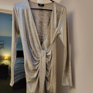 Gold Wrap Dress